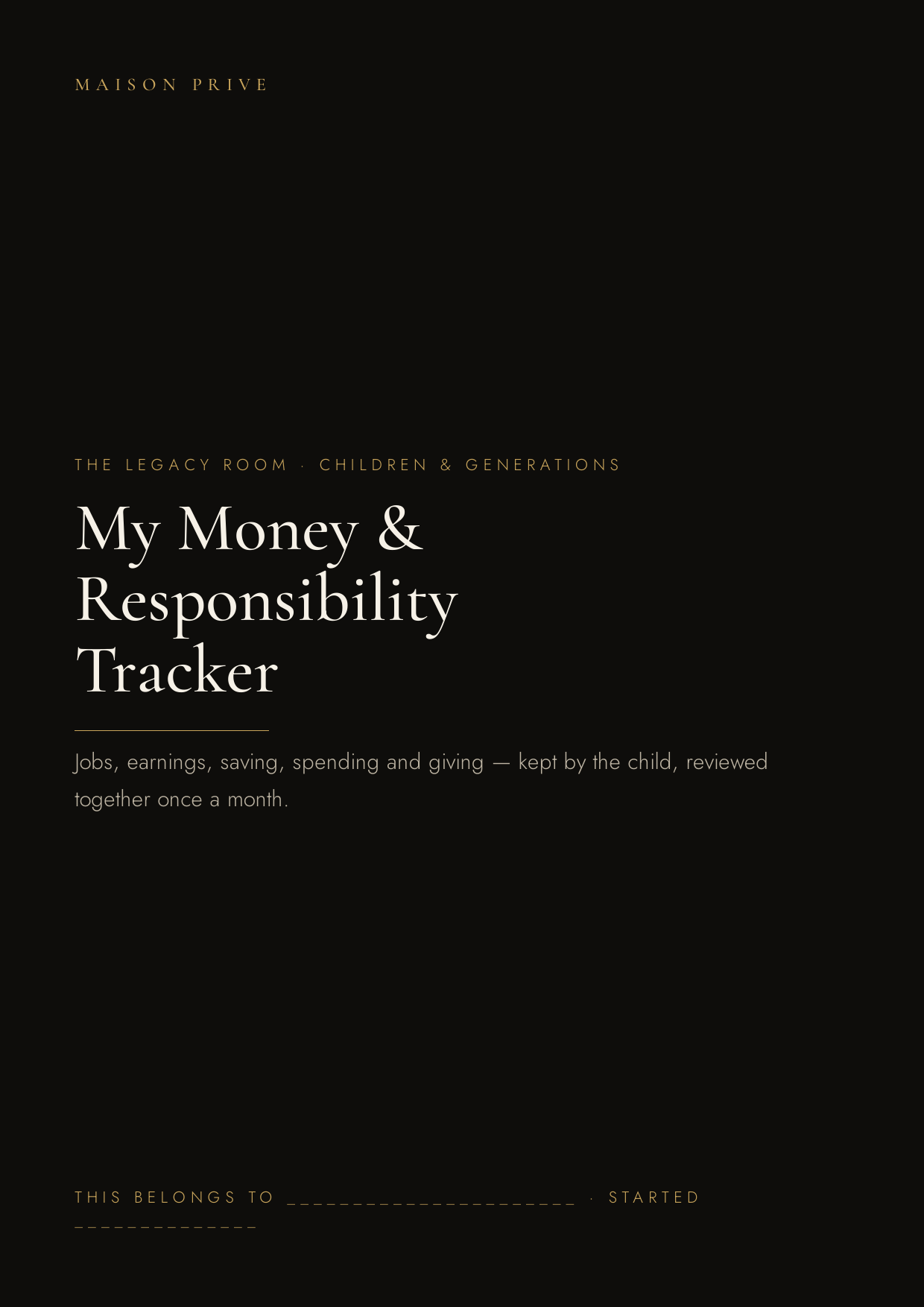 Children's Money & Responsibility Tracker