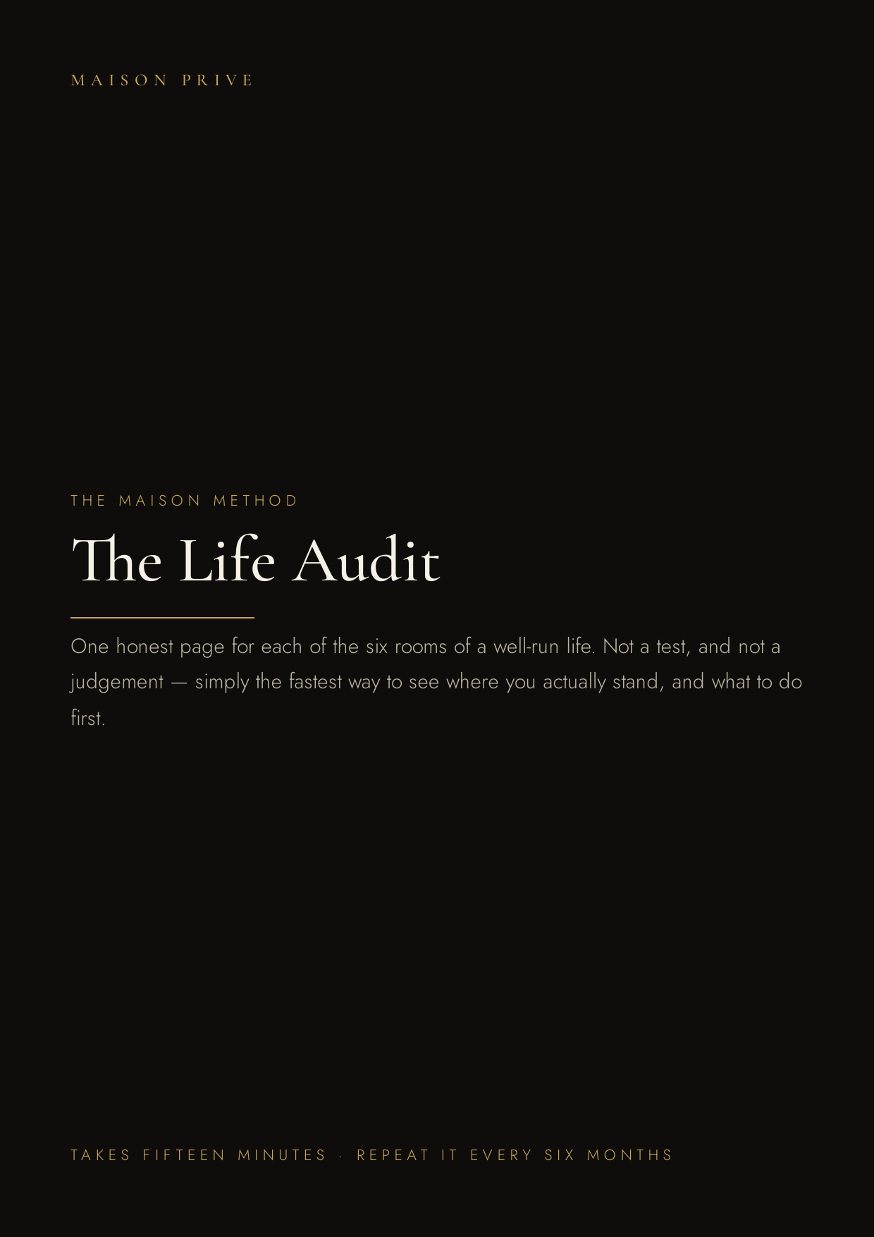 The Life Audit